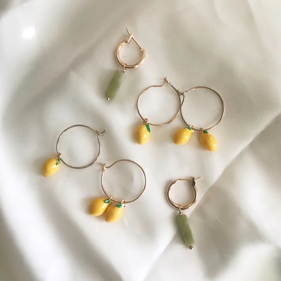 Et Toi Imagined in Paris Citron Earrings - Picture 2 of 8